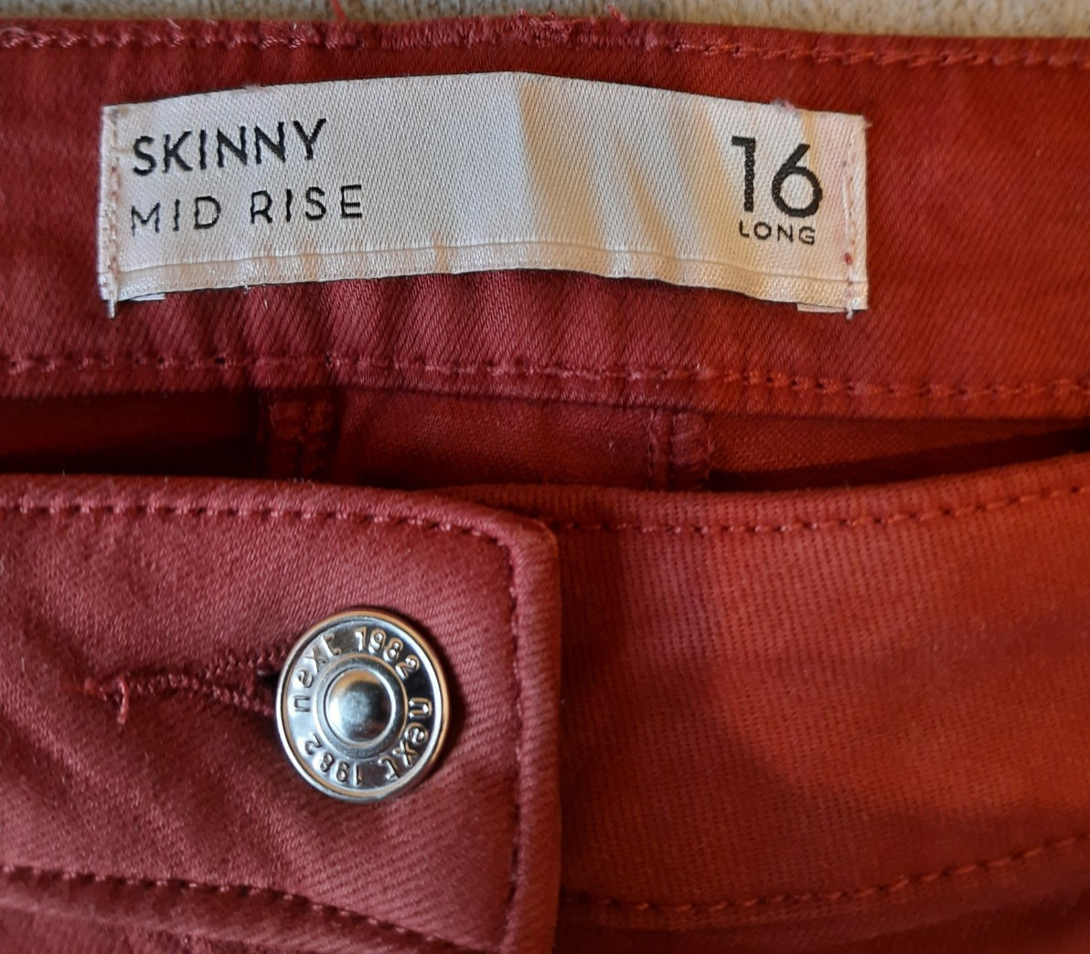 Next Mid Rise Rusted Cargo Trousers Size 16UK Long