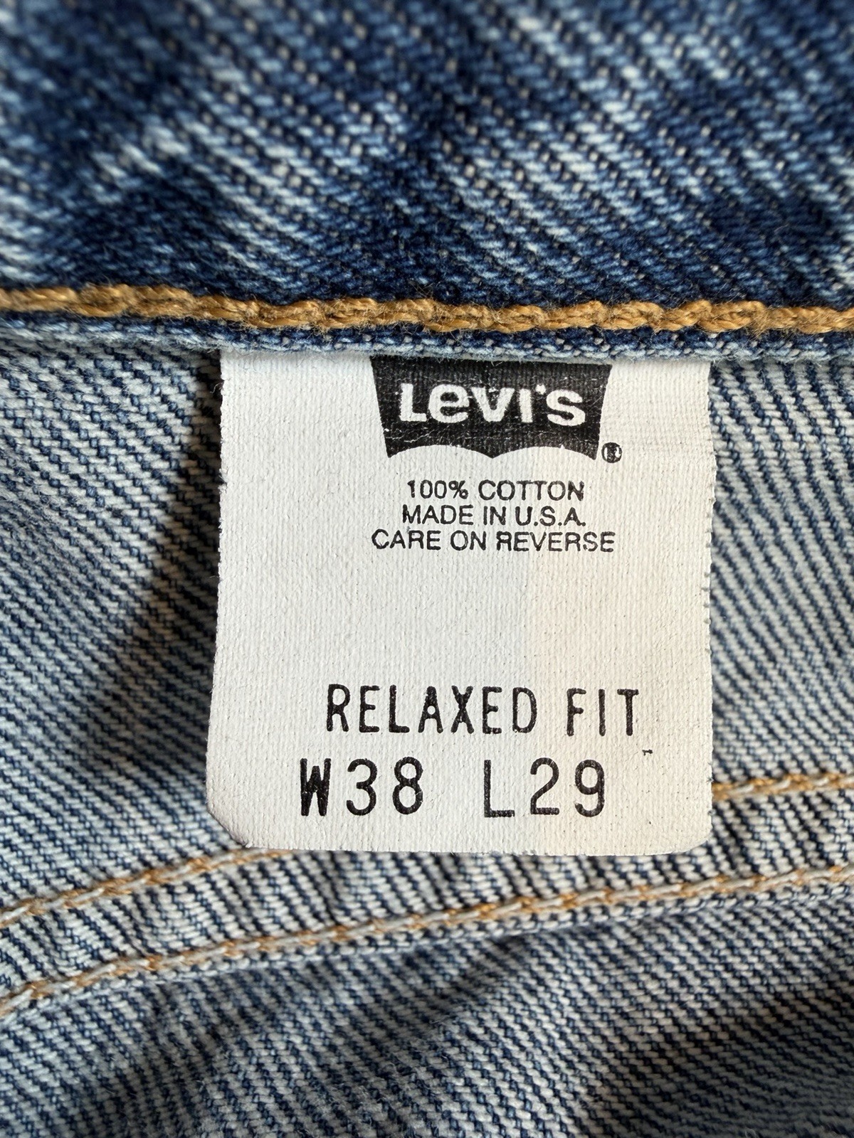 Vintage Levi’s 540 Relaxed Fit Jeans W38 L29 Made In USA Brown Tab 100% Cotton