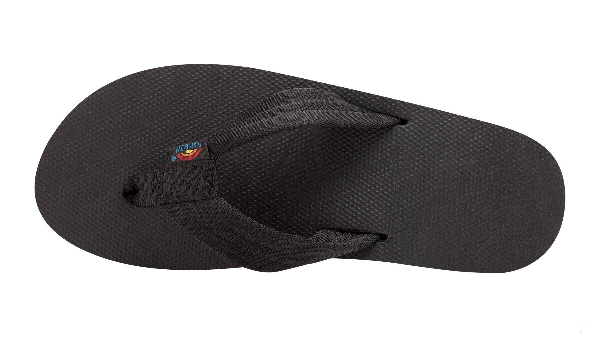Man Rainbow Classic Rubber Double Layer Soft Top 1″ Nylon Strap 302ARP Black