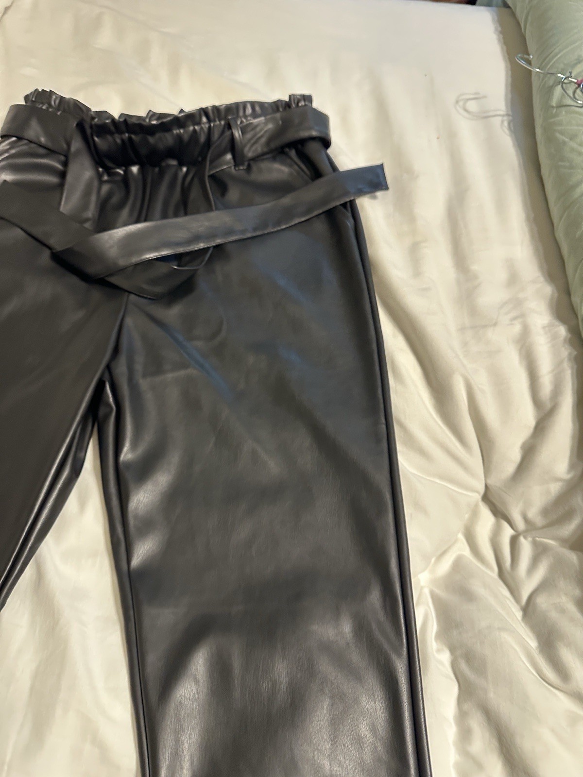 SO Faux Leather Jogger Pants, NEW, Black, Pockets, Size XL