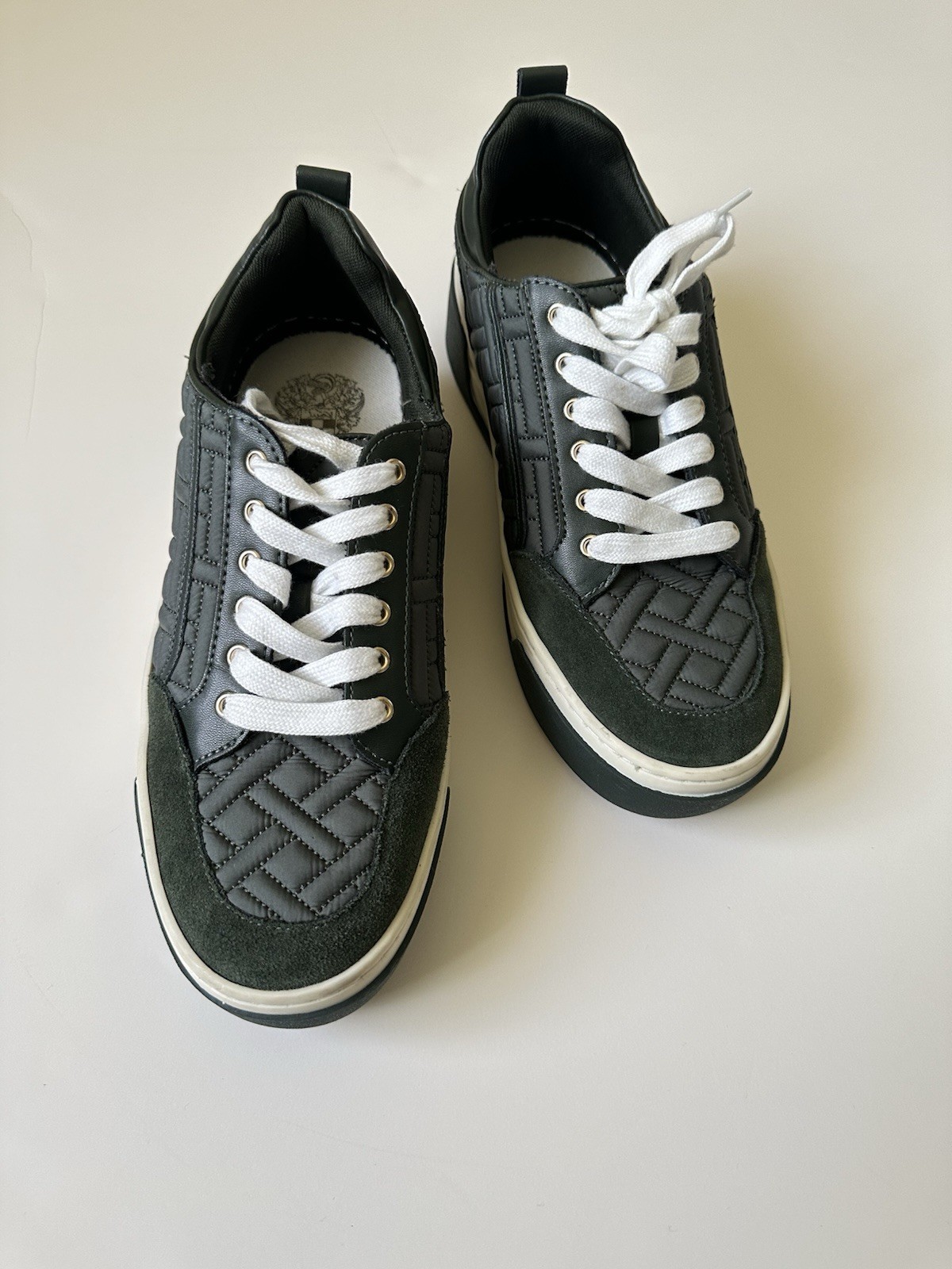 Vince Camuto Arynahs Platform Quilted Fashion Sneakers|Artichoke Dark Green ~8.5