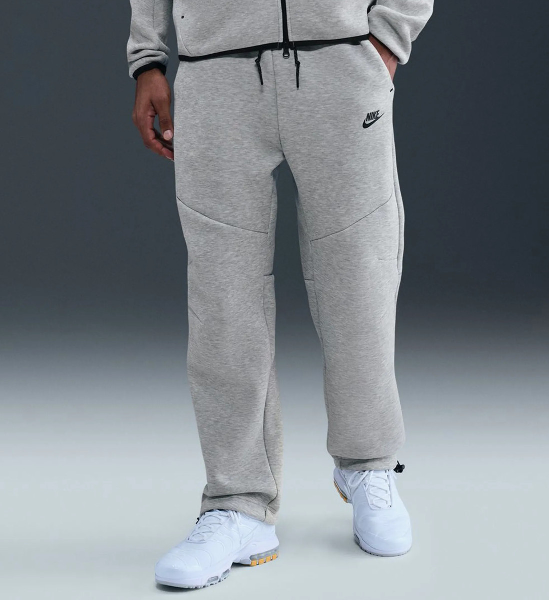 Nike Tech Open Hem Fleece Pants Dark Heather Grey Black S-2XL Men’s IM0697-063