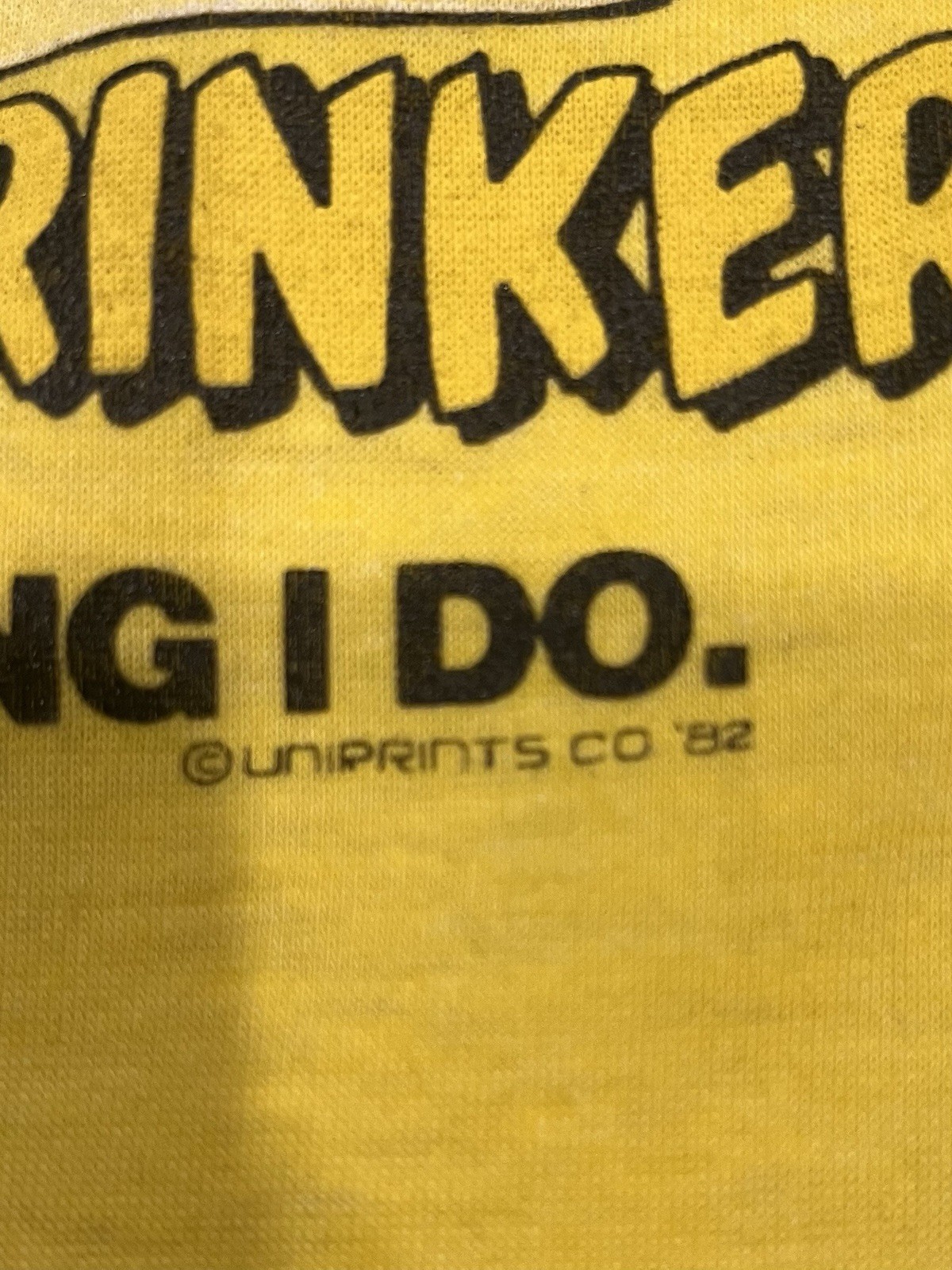 Vintage 80s “I’m Not A Hard Drinker”Cartoon “18 x 26.5” Beer. UniPrint Co 82.