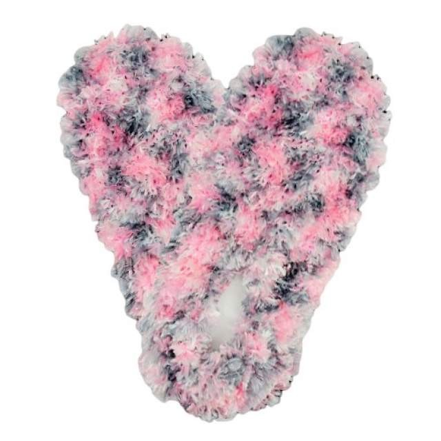 New Women’s Fuzzy Footies Slippers with Slip-Resistant Soles White Pink Gray