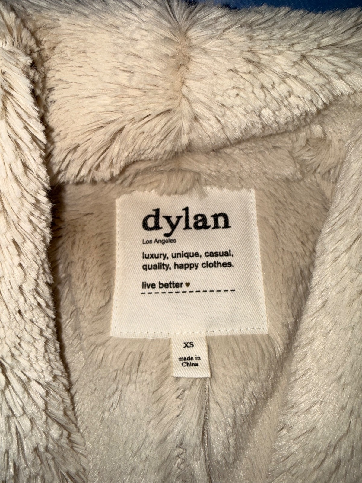 Dylan Los Angeles Hooded Vest Women’s XS brown Sherpa Faux Suede Sleeveless