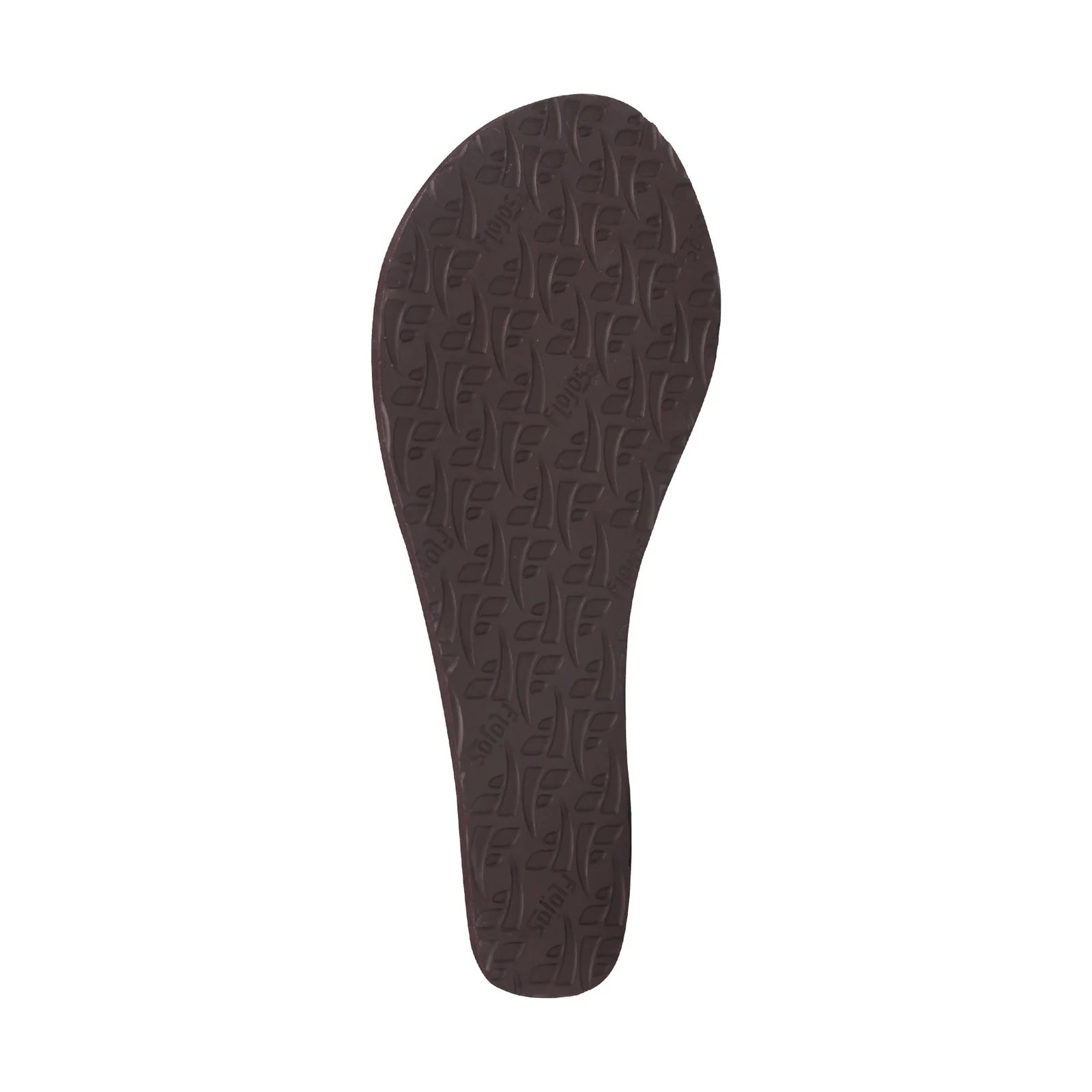 Flojos Womens Olivia Slip On Wedge Thong Sandals- Brown