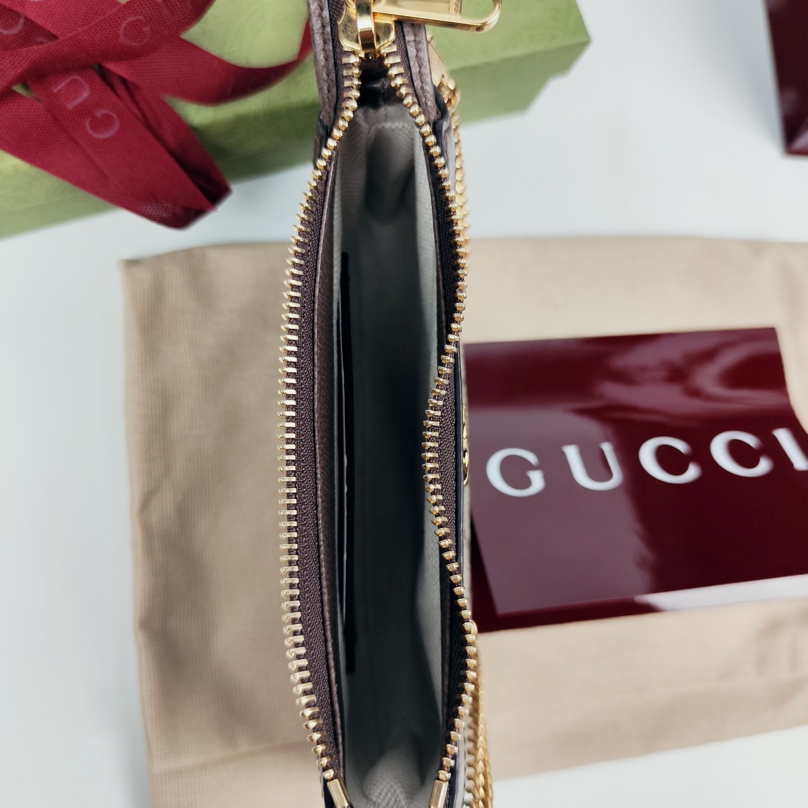 Gucci Ophidia Mini Women’s Leather Shoulder Bag Beige & Ebony GG Supreme Canvas