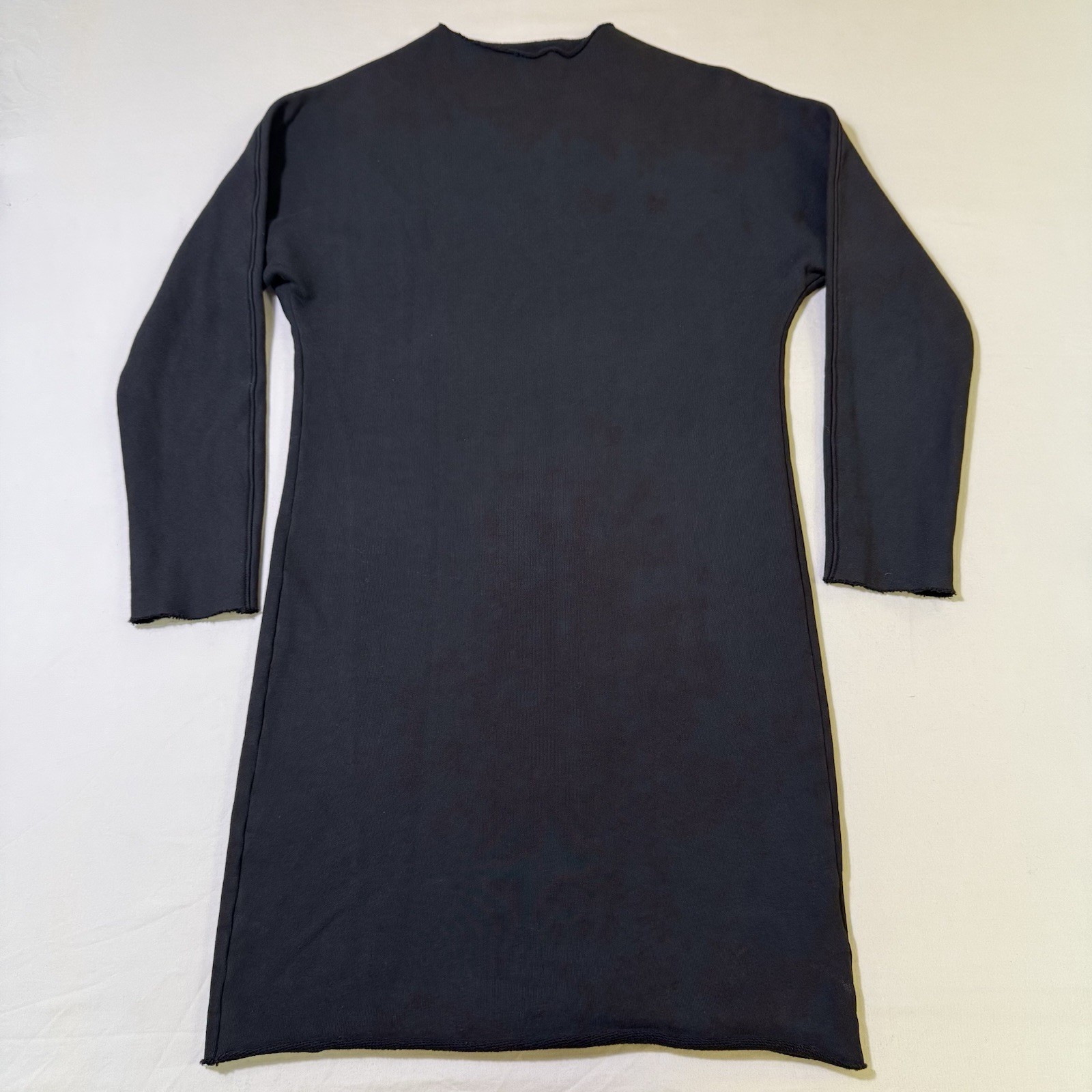 Frank & Eileen Izzie Sweatshirt Party Dress Womens Size XS Black Raw Hem USA