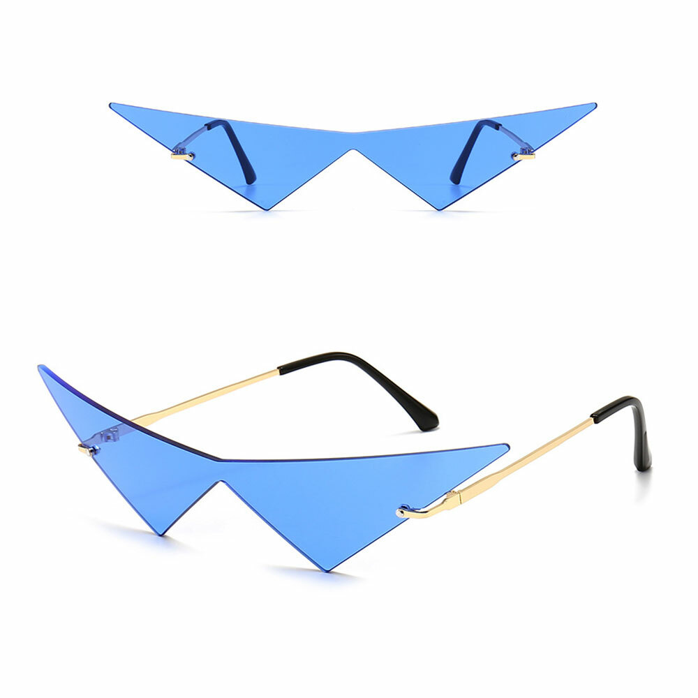 Triangle Cat Eye Oversized Sunglasses UV400 Outdoor Shades for Men Wome