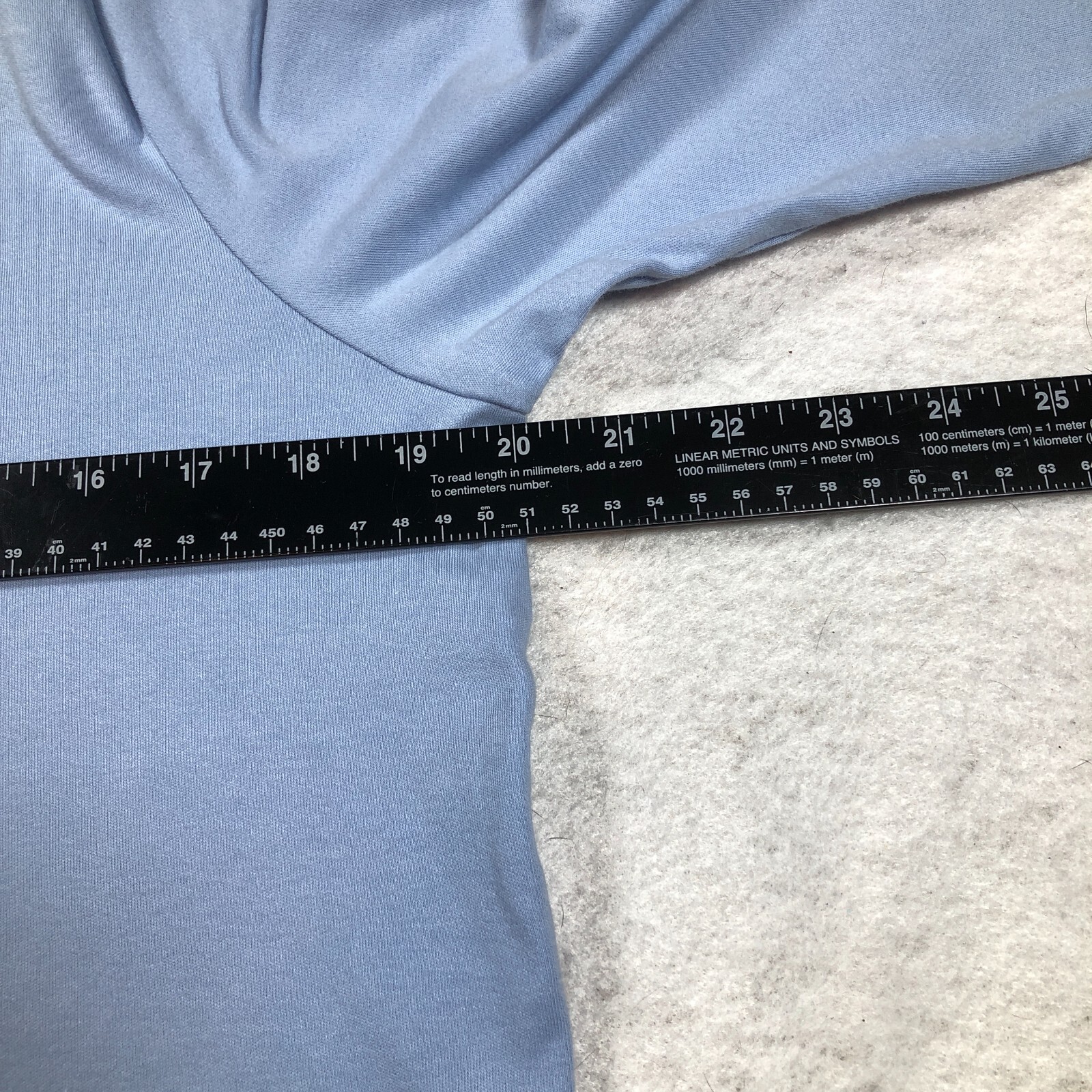 Orvis Classic Collection Womens Top Sz S Blue Pima Cotton V-Neck 3/4 Sleeves