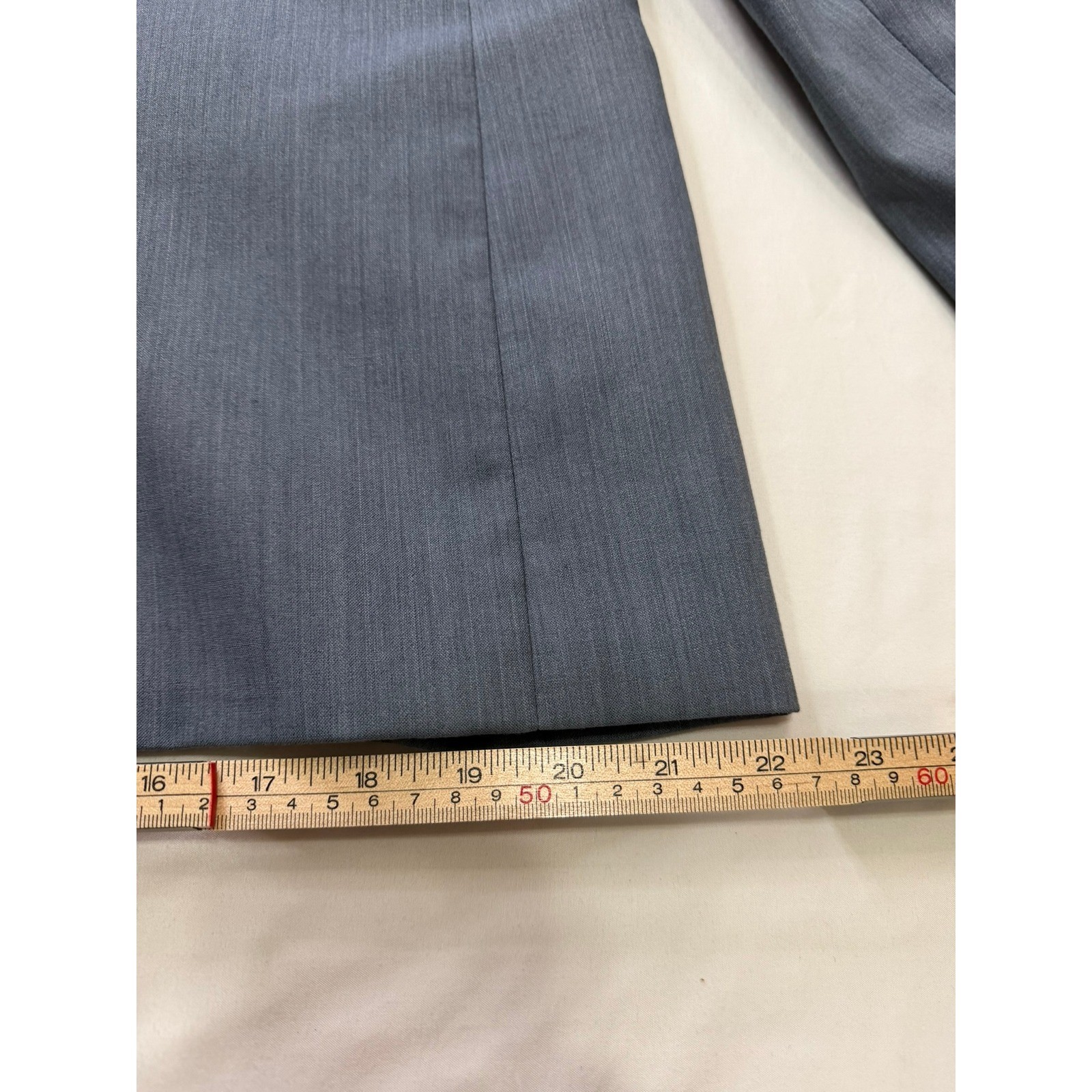 JCrew Mario Bellucci Italian Wool Blend Blazer Jacket Blue Grey Womens Size 8