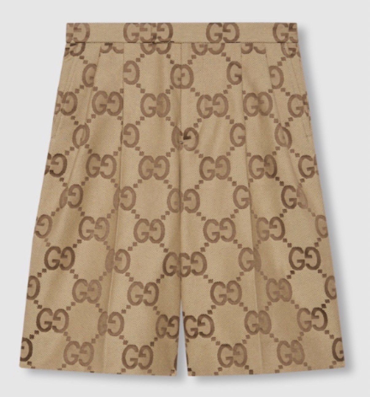 Gucci Jumbo GG Canvas Shorts Beige/Ebony Men’s Gucci Size 46 Authentic