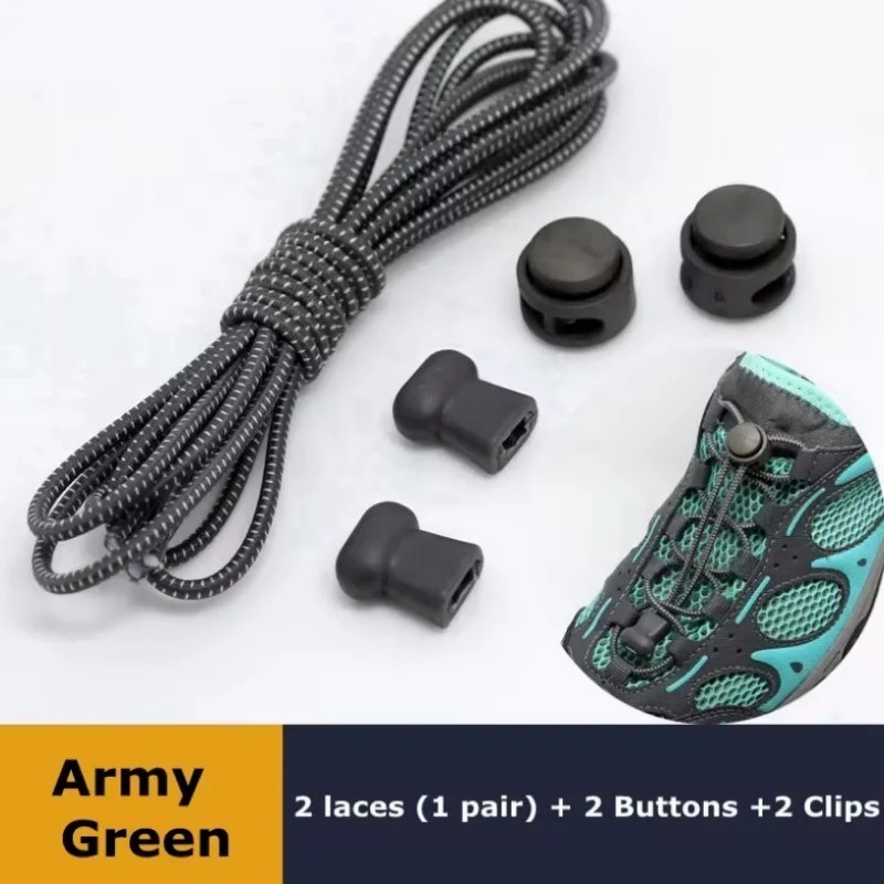 No Tie Elastic Lock Shoe Laces Rope Running Jogging Sneakers Trainer Shoelaces