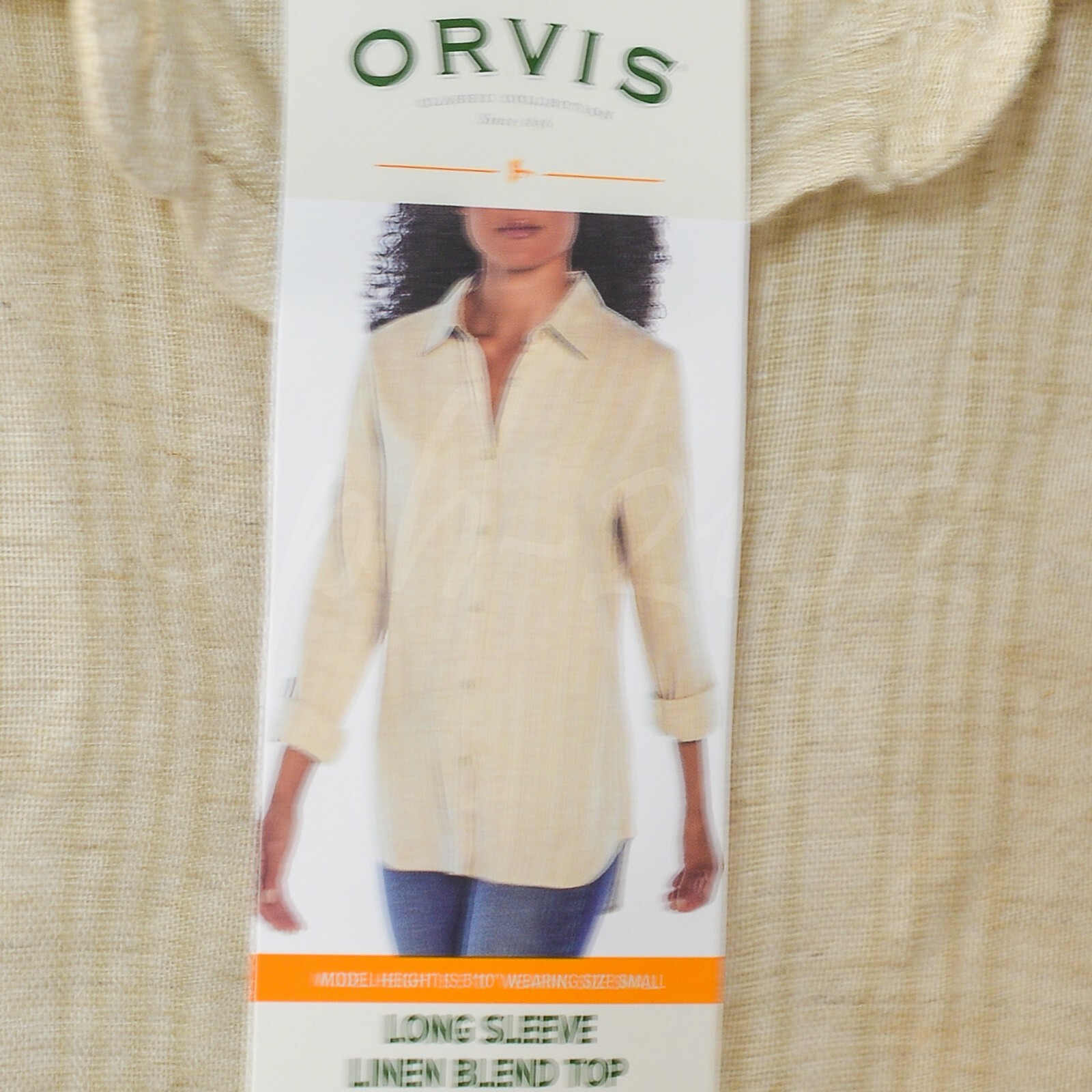 Orvis WomensLong Sleeve Linen Blend Top Shirts select colors and size