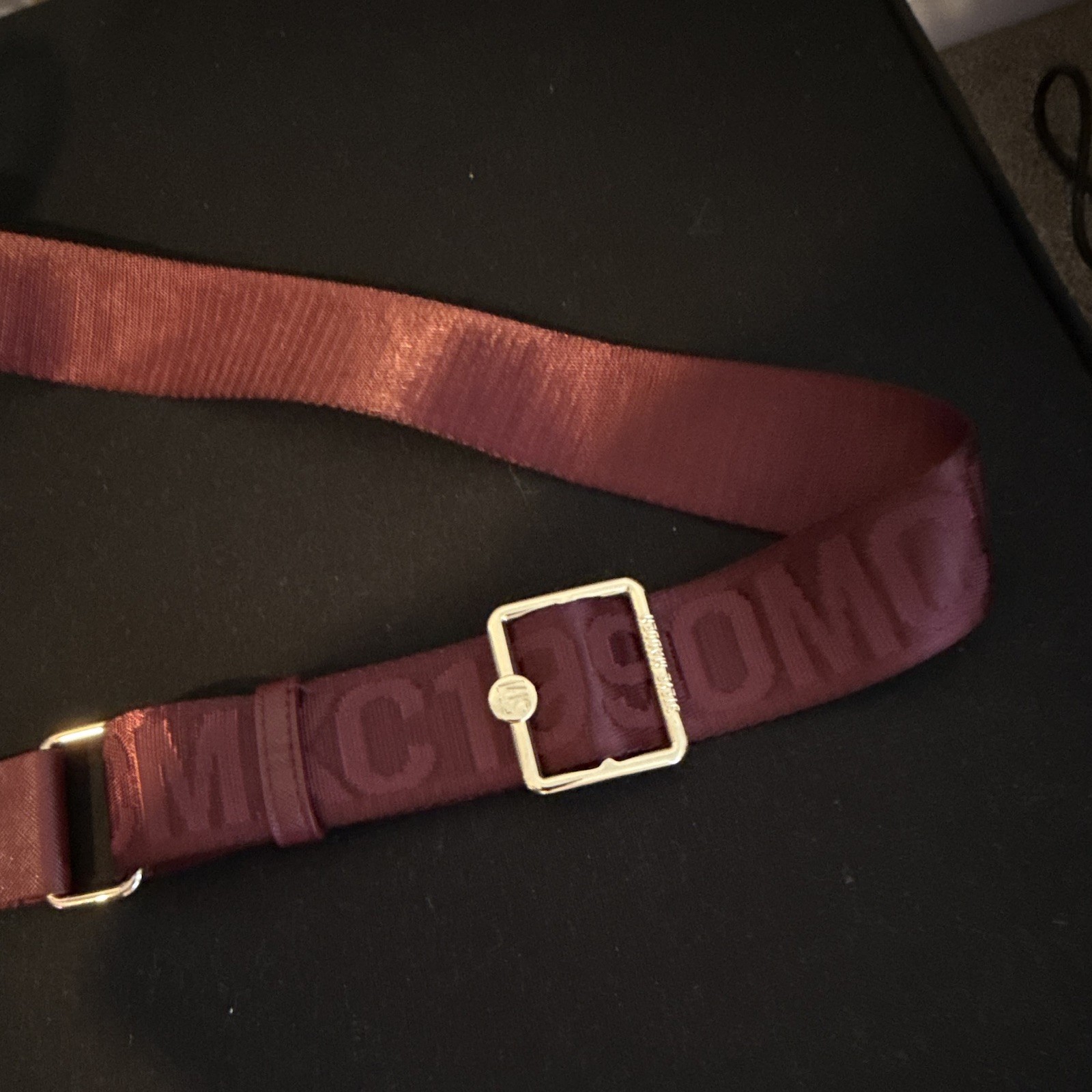 NWT Steve Madden Clear Box Tote With Burgandy Gift Set