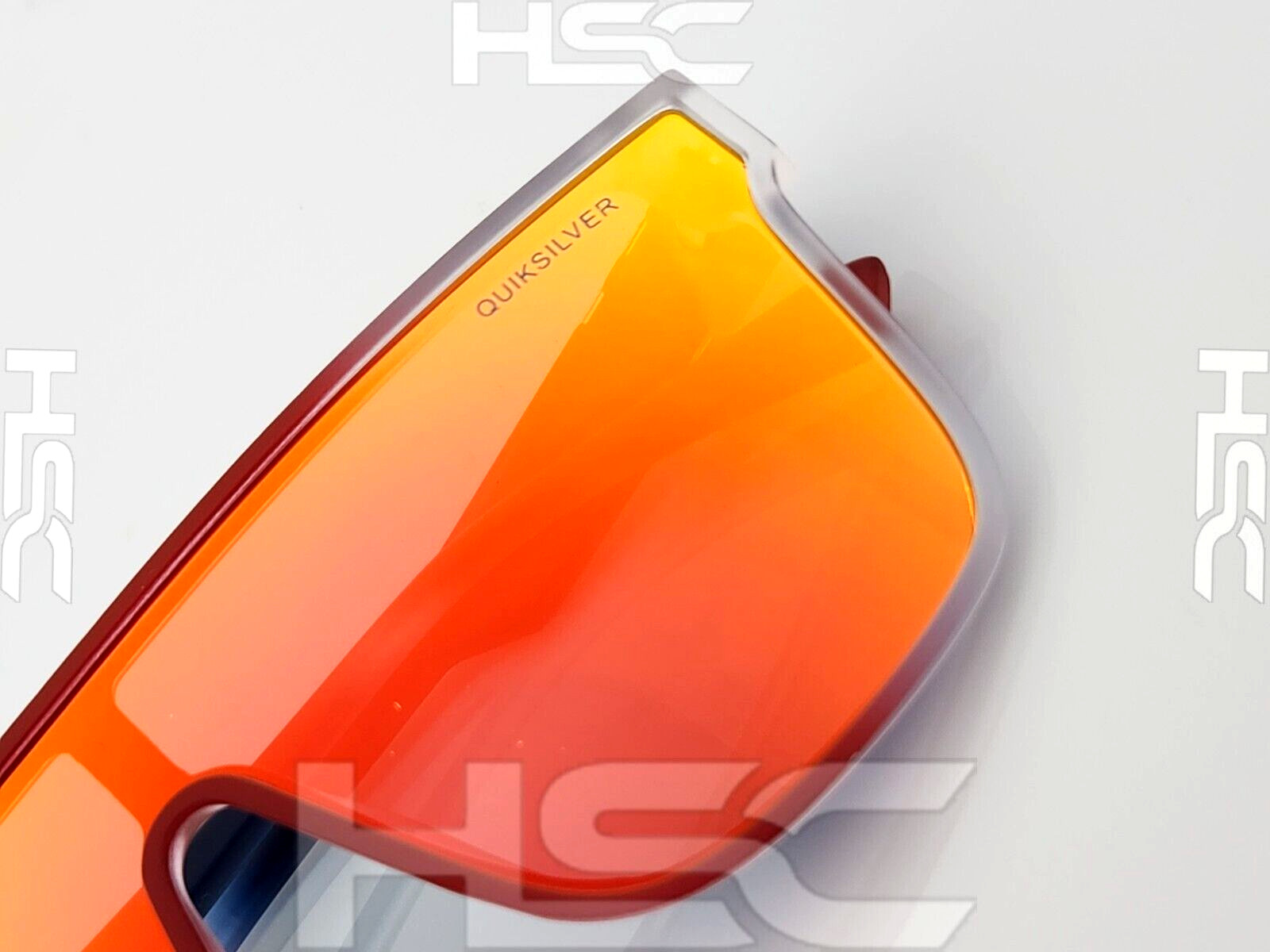 Quiksilver SciFi Shield Sunglasses USA Red White Blue Frame Orange Mirror Lens