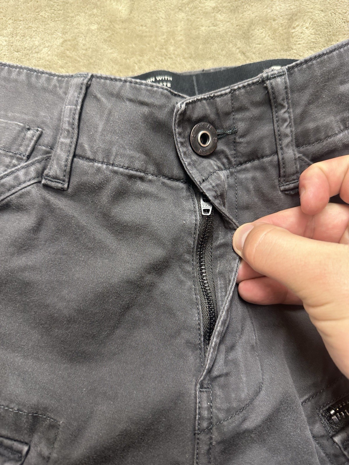 G-Star Raw Rovic Zip 3D Regular Tapered Pants d02190-5126-976 black Mens Sz31x30