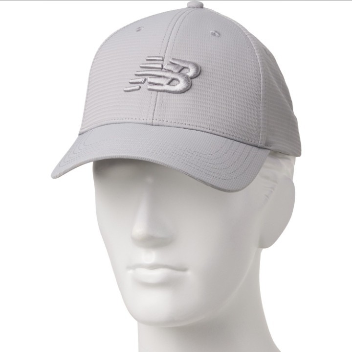 New Balance 6 Panel Structured Sport Baseball Hat Cap Grey One Size NWT