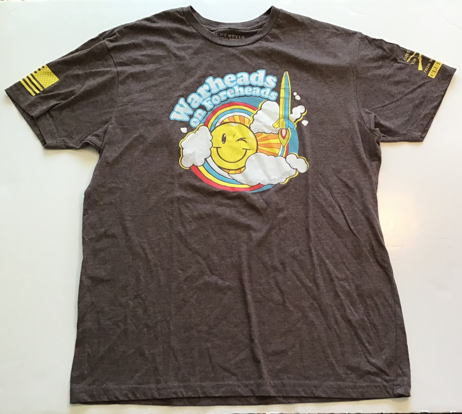 Warheads On Foreheads Grunt Style T-Shirt, Brown, Size XL