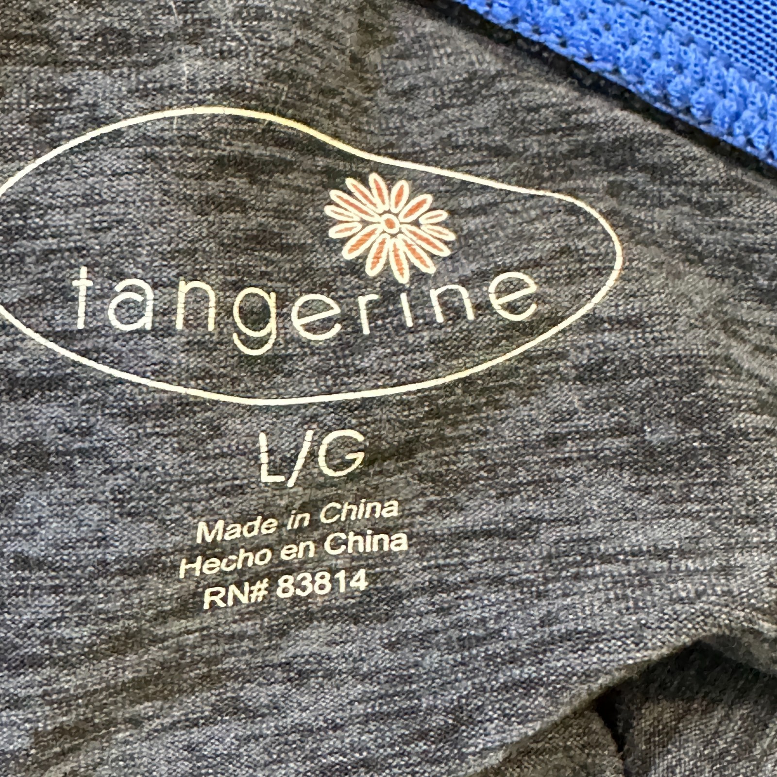 Tangerine Charcoal Gray Yoga Ruched Zip Zipper Capri Leggings Pants Women’s L