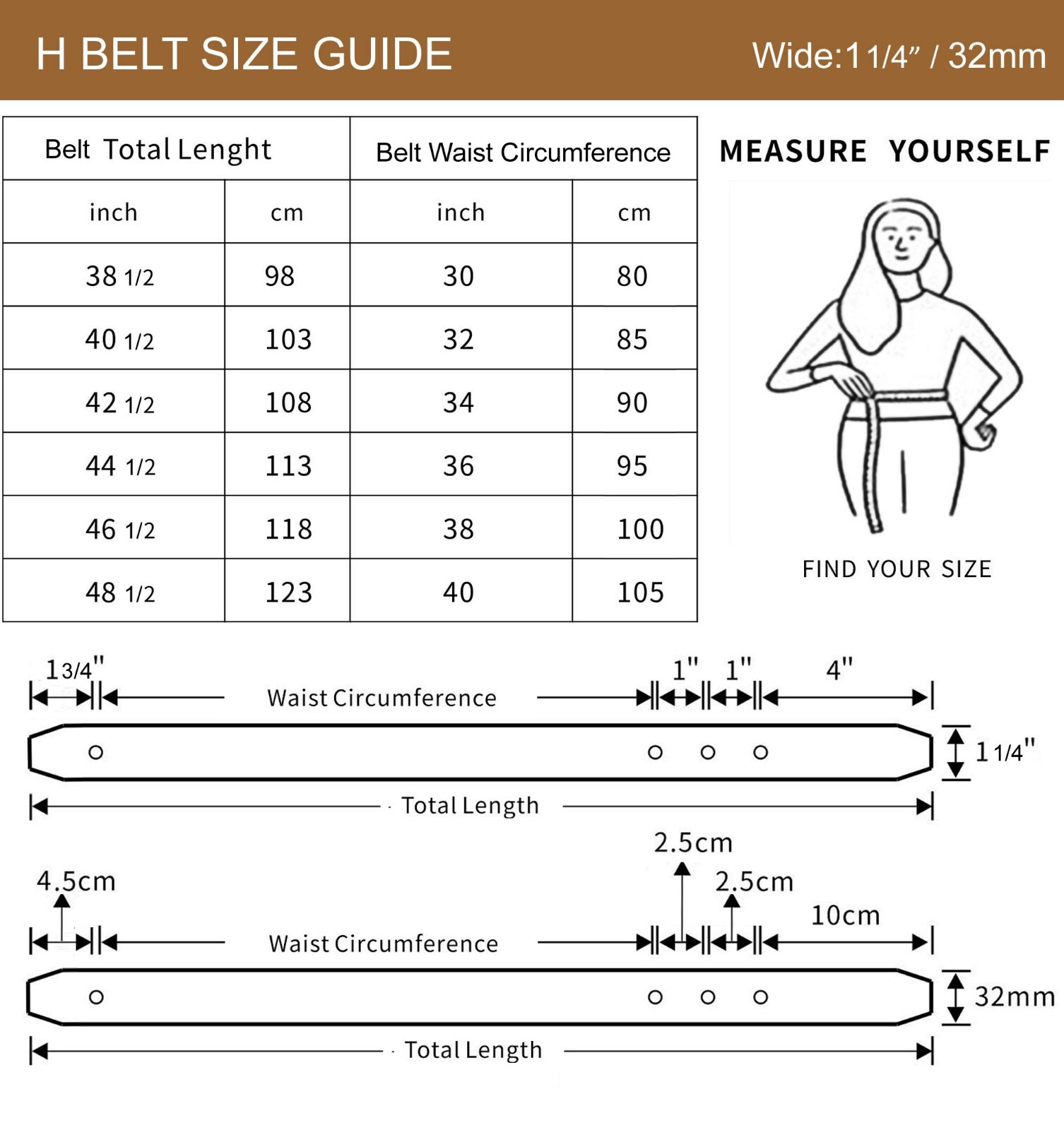 Reversible H Microfiber Leather Belts Replacement Belt Strap No Buckle 32mm Wide
