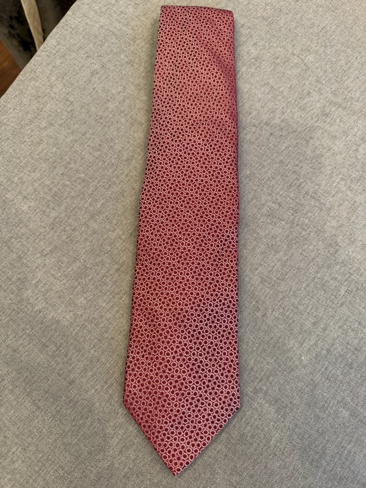 Thomas Pink Red Floral Silk Necktie 3.25 In. Wide