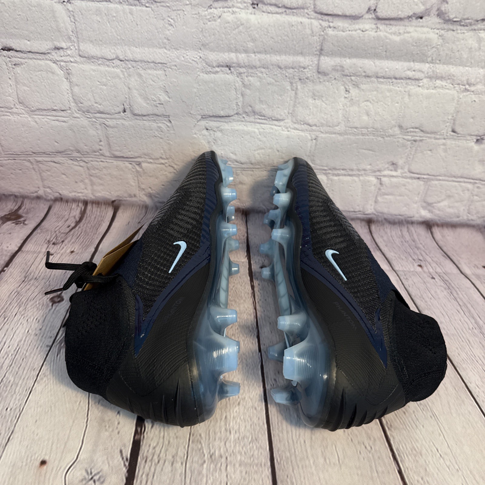 Nike Phantom 6 High Elite FG Black Ice Blue Soccer Cleats Men’s Size 9 NEW
