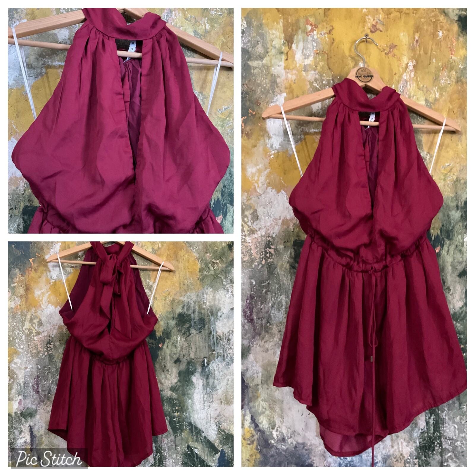 WOMENS PLAYSUIT SIZE 6 RED SILKY SHORTS DESIGNER VGC WORN ON FILM INC UK PP
