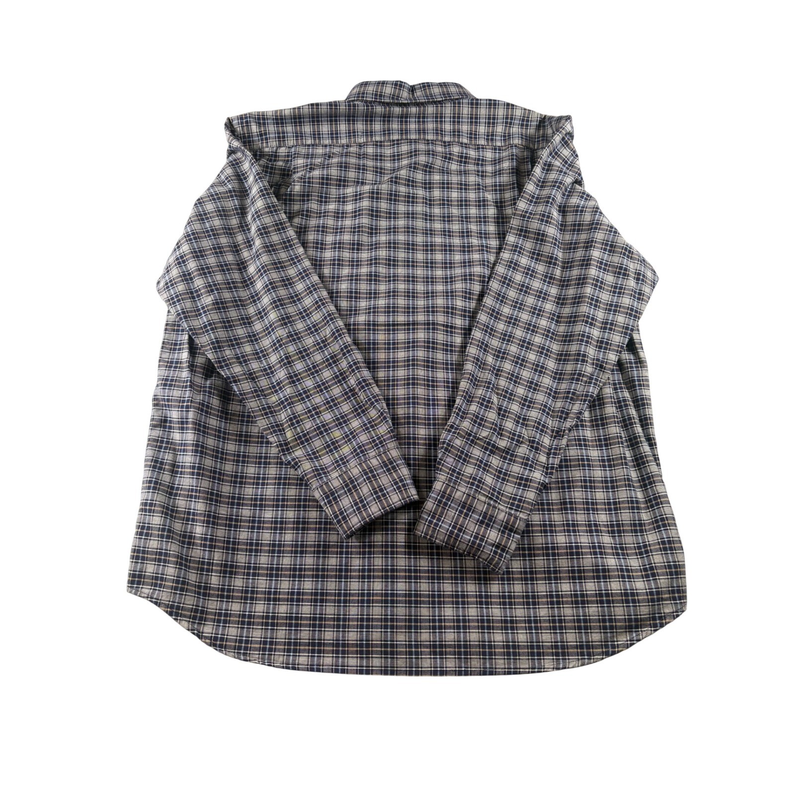 Cremieux Classics Mens XL Blue Brown Plaid Long Sleeve Button Down Shirt NEW