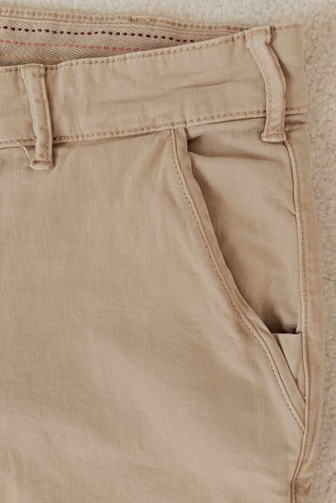 Marine Layer Men’s Beige Chino Pants 32W Slim Straight Stretch Flat Front