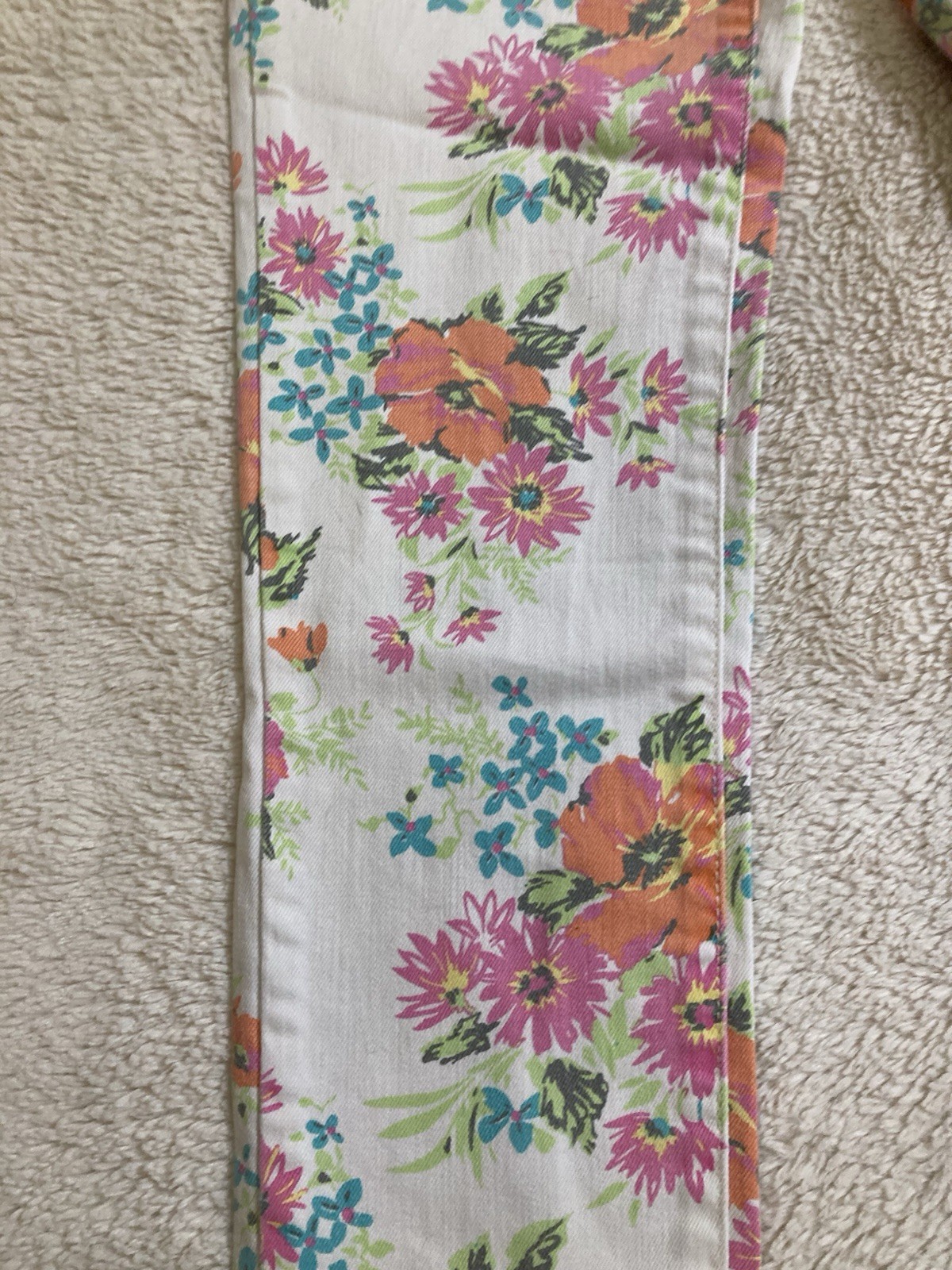 Aéropostale Y2K Floral Skinny Denim Ashley Jeans White Women’s 5-Pocket Reg