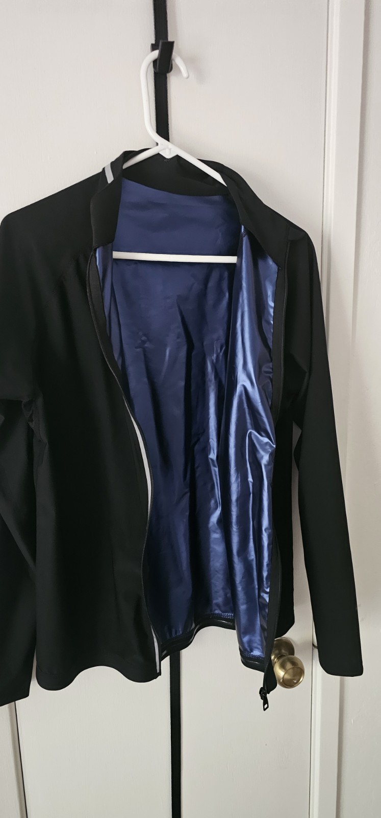 Kewlioo Men’s Black Full Zip Track Jacket Size L Athletic Snug & Tight Fit