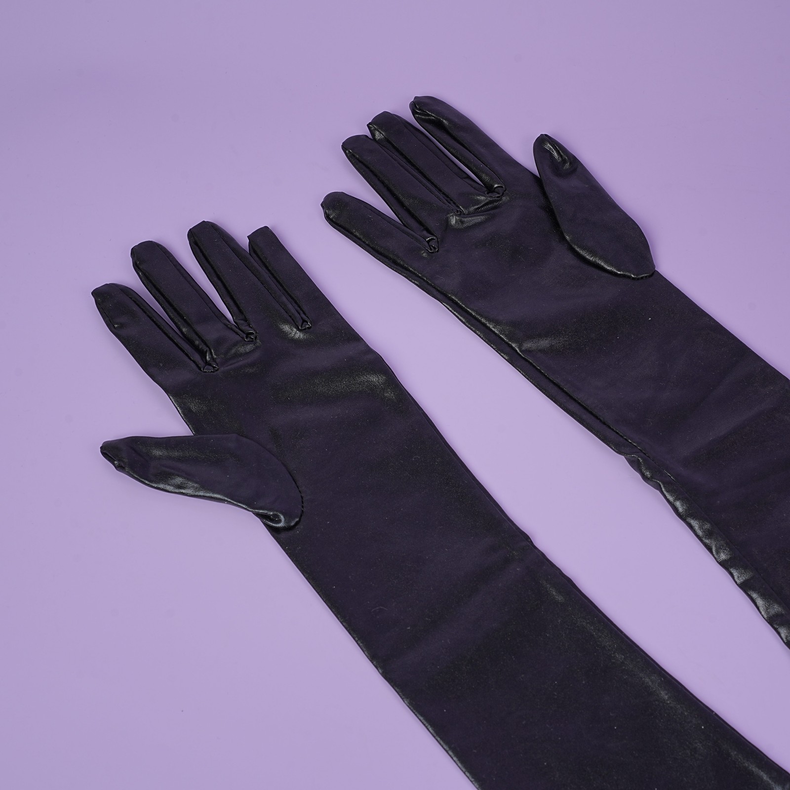 Patent Leather Wet Look Arm Length Gloves Opera Gloves Woman Roleplay Woman New