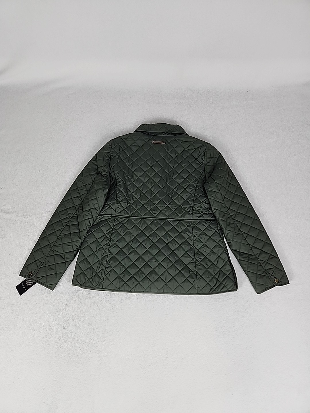 Lauren Ralph Lauren Diamond Quilted Button Up Mid Jacket Women’s Large Green