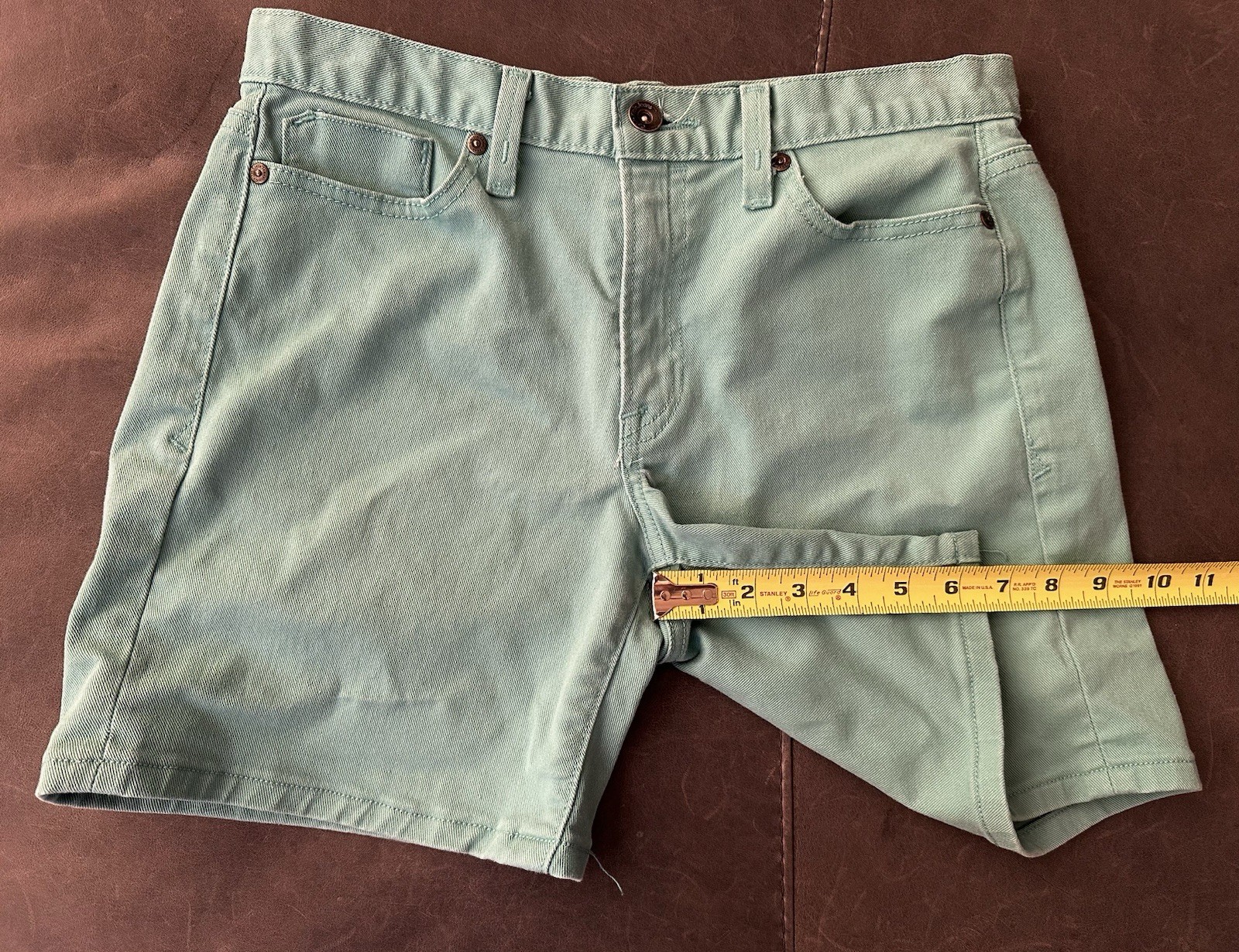 EUC CALVIN KLEIN JEANS Talla Shorts Women’s Size 4 Aqua Green 98% Cotton 5 Pkt