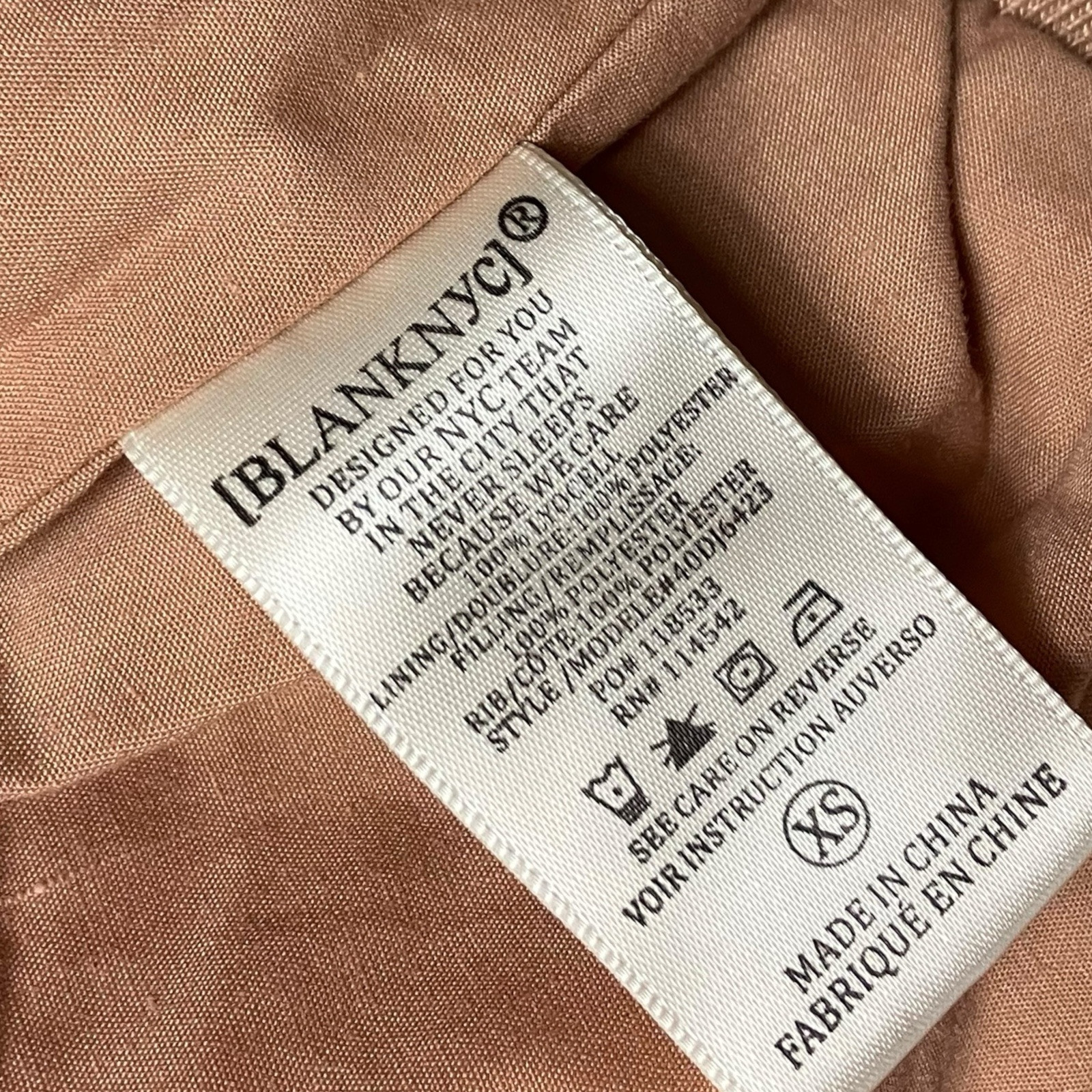 Blank NYC Jacket Womens XS Peach Quilted Cropped Zip Spring Bomber