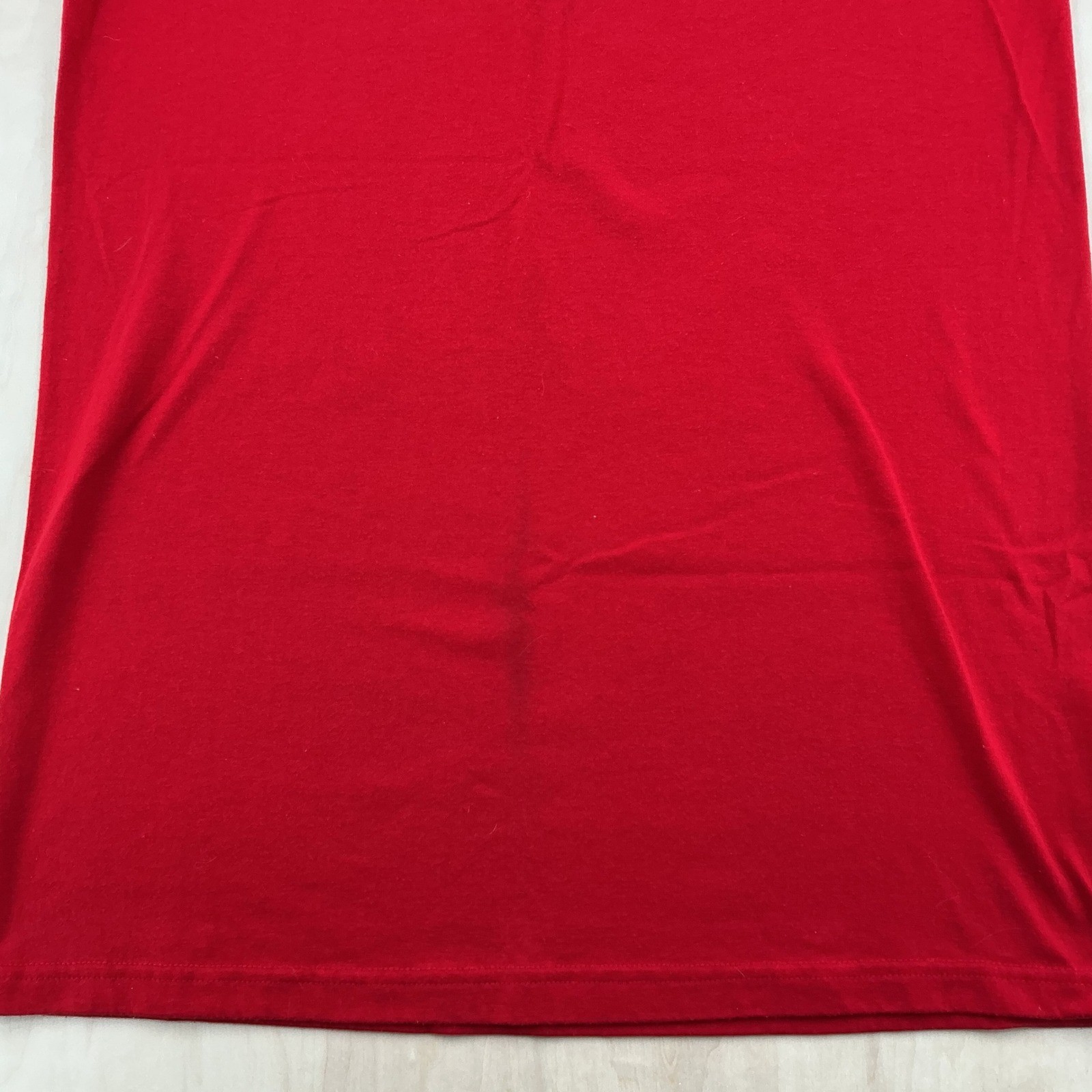 Endless Designs T-Shirt Womens L Red Embroidered Cat Floral 90s Cottagecore Tee