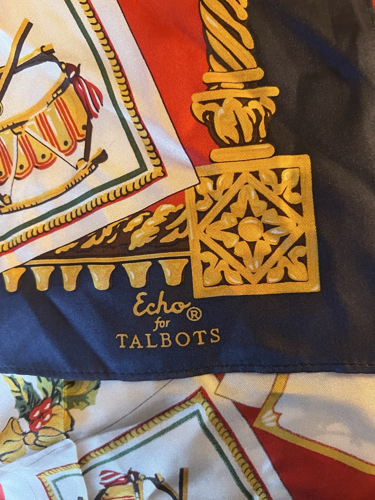 HOLIDAY POSTCARD SILK SQUARE SCARF