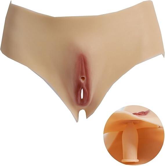 Silicone Underwear Shorts Panty Fake Vagina Transgender For Crossdresser