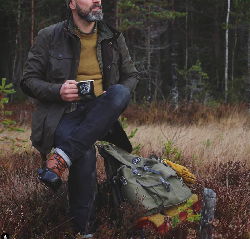 BARBOUR Ogston Wax Jacket w/ Elbow Patches Olive MSRP$540 Rugged Sophistication