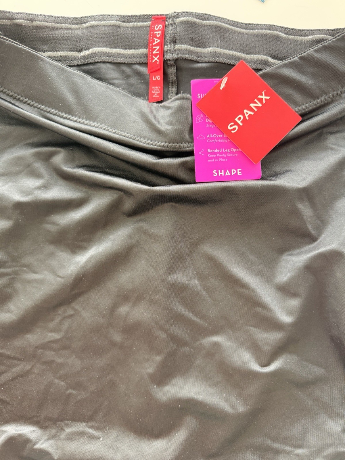 SPANX High-Waisted Shapewear Brief Black L/G Firm Control Waist Abdomen