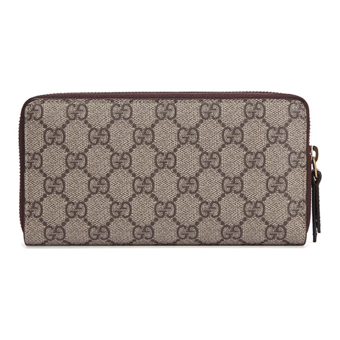 Gucci canvas and leather wallet handbag brown 7.48×0.98×3.9 in