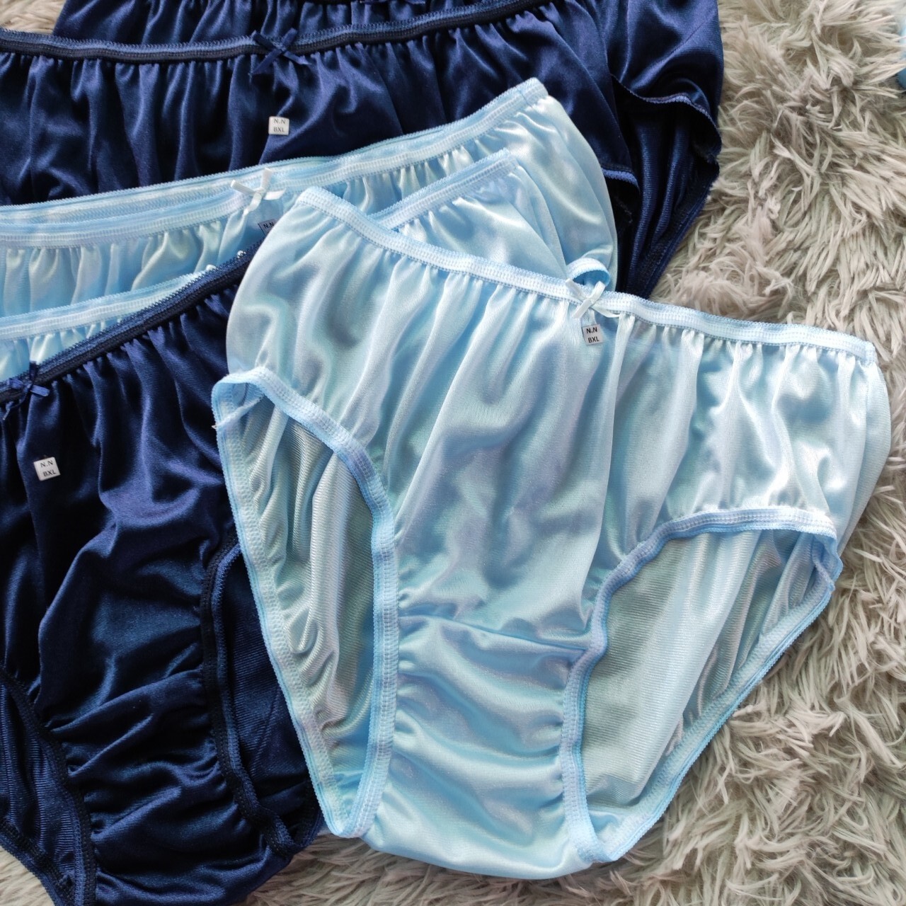 6 Bikini Panties Women Mens Underwear Briefs Nylon Silky Soft Hip 38″-42″ XL