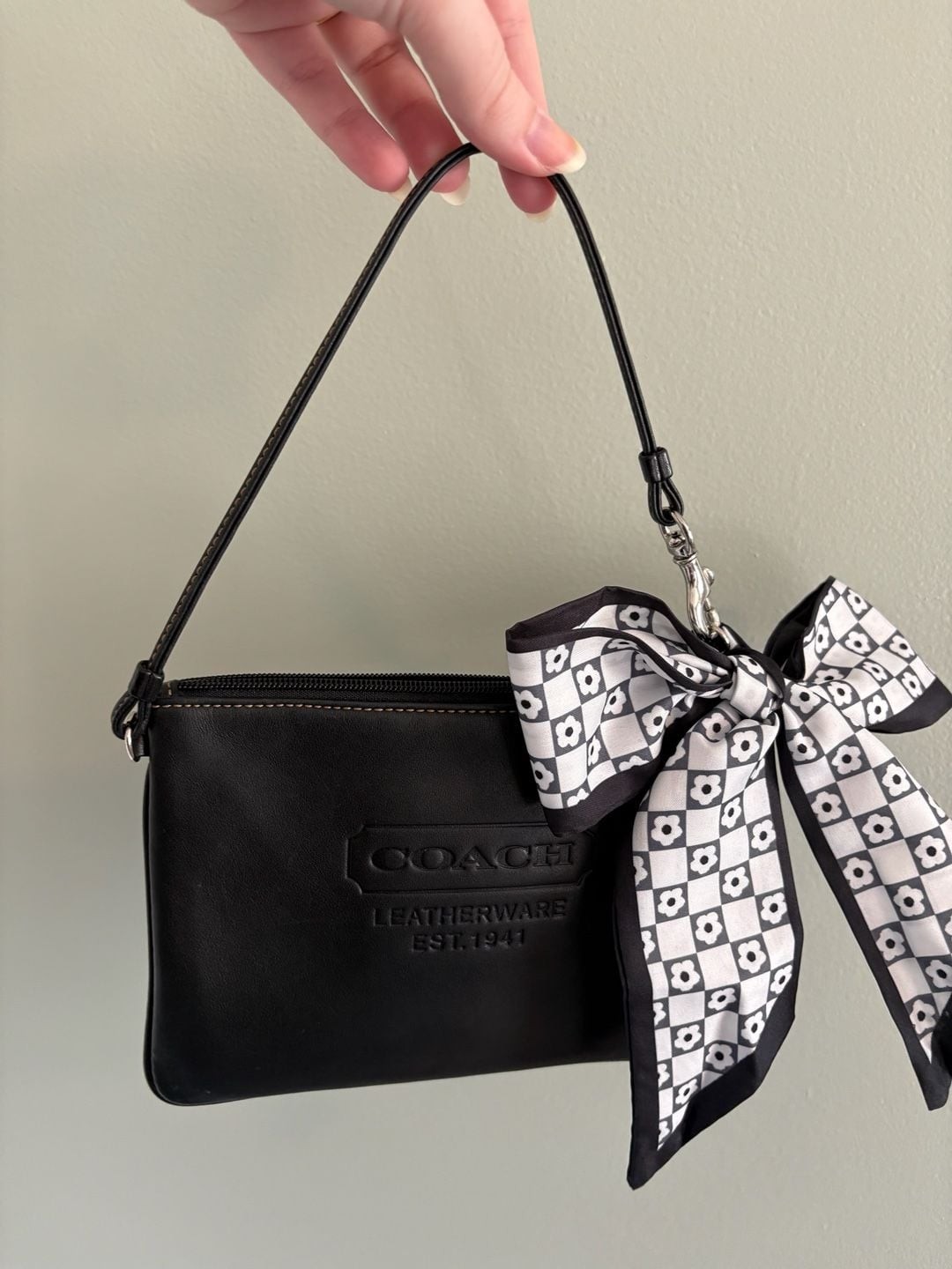 Coach Leatherware Est. 1941 Debossed Leather Wristlet