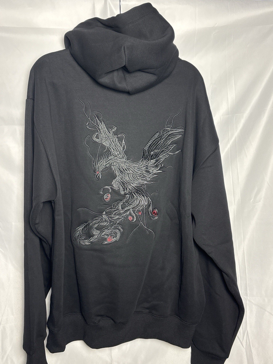 NIEPCE Phoenix Embroidered Hoodie Black 2XL Japanese Streetwear NWT Oversized