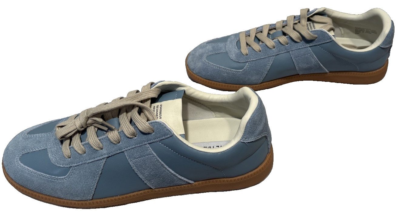 Steve Madden Dixin Leather BLUE Suede GAT Sneakers Trainers 11M-US UK-10 EU-44