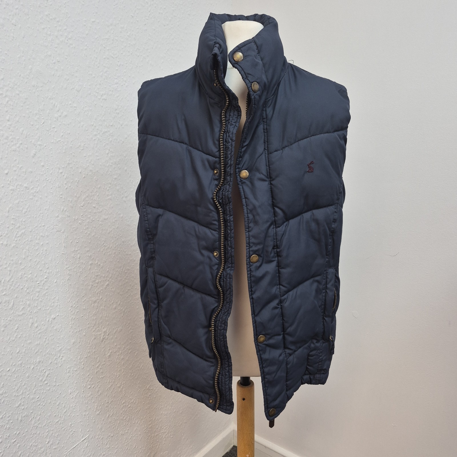 Joules Quilted Gilet Size Large Navy Blue Heavyweight Body Warmer Outdoors HAI