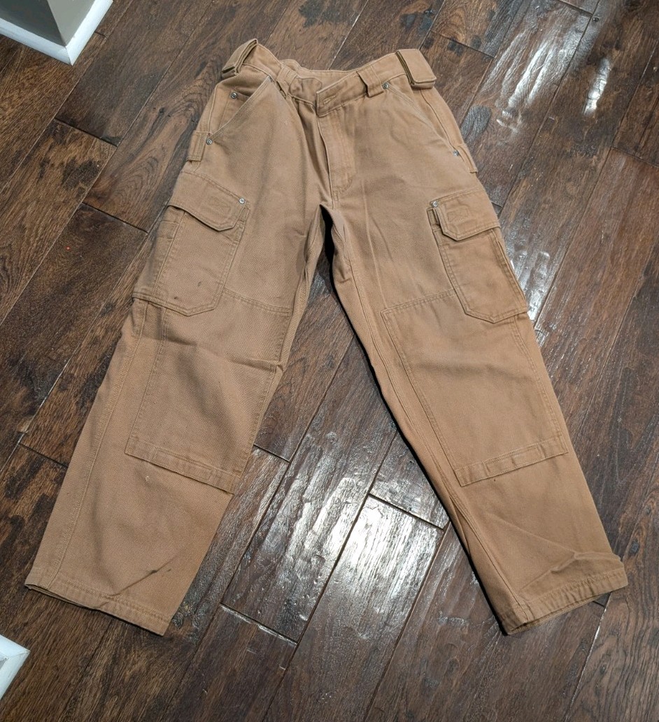 32×30 Duluth Trading Co Ultimate Fire Hose Cargo Carpenter double knee pants