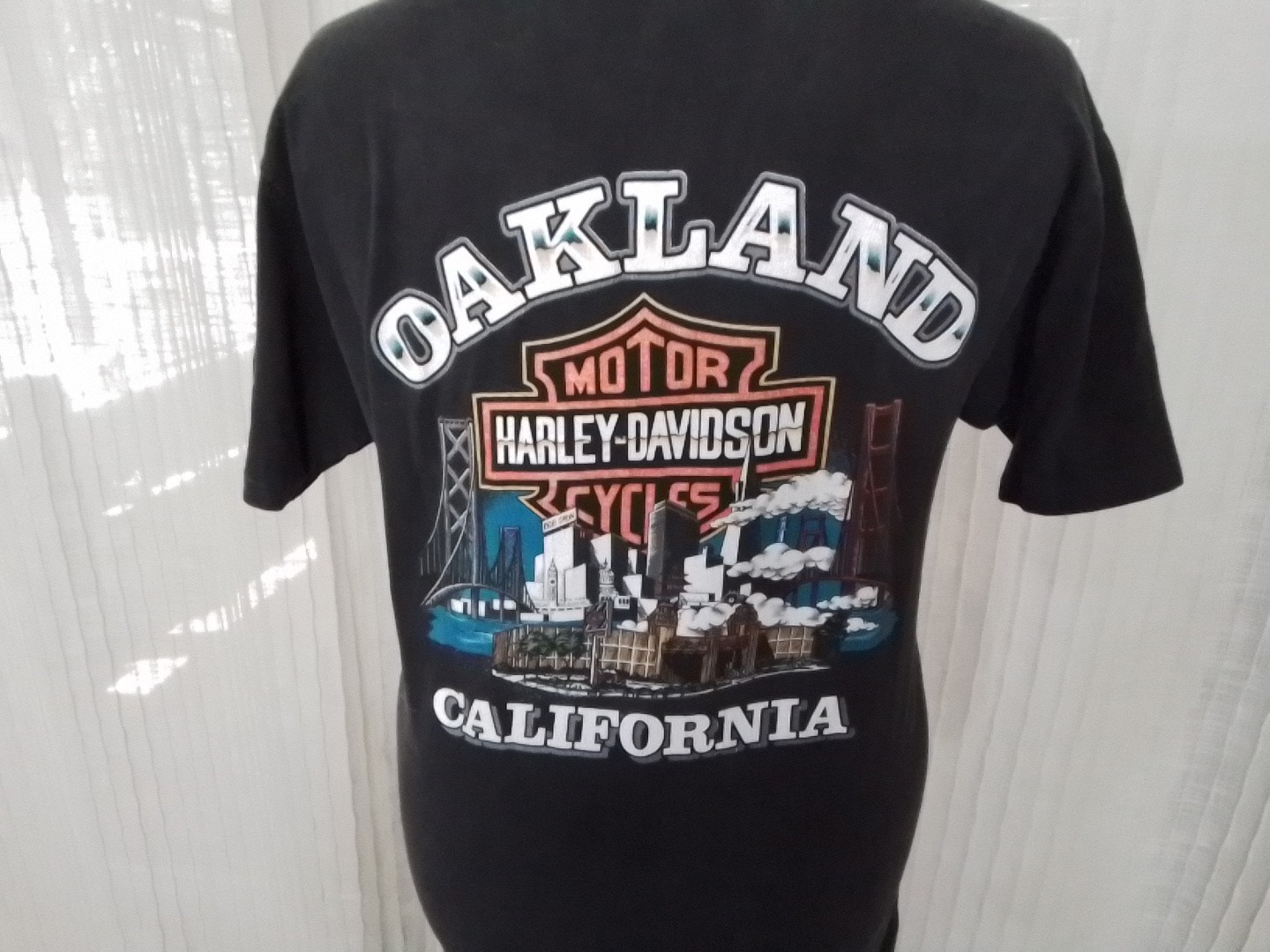 Vintage 80s Harley-Davidson Dragon Shield Purple Grey/Black Sun Faded T-Shirt M*
