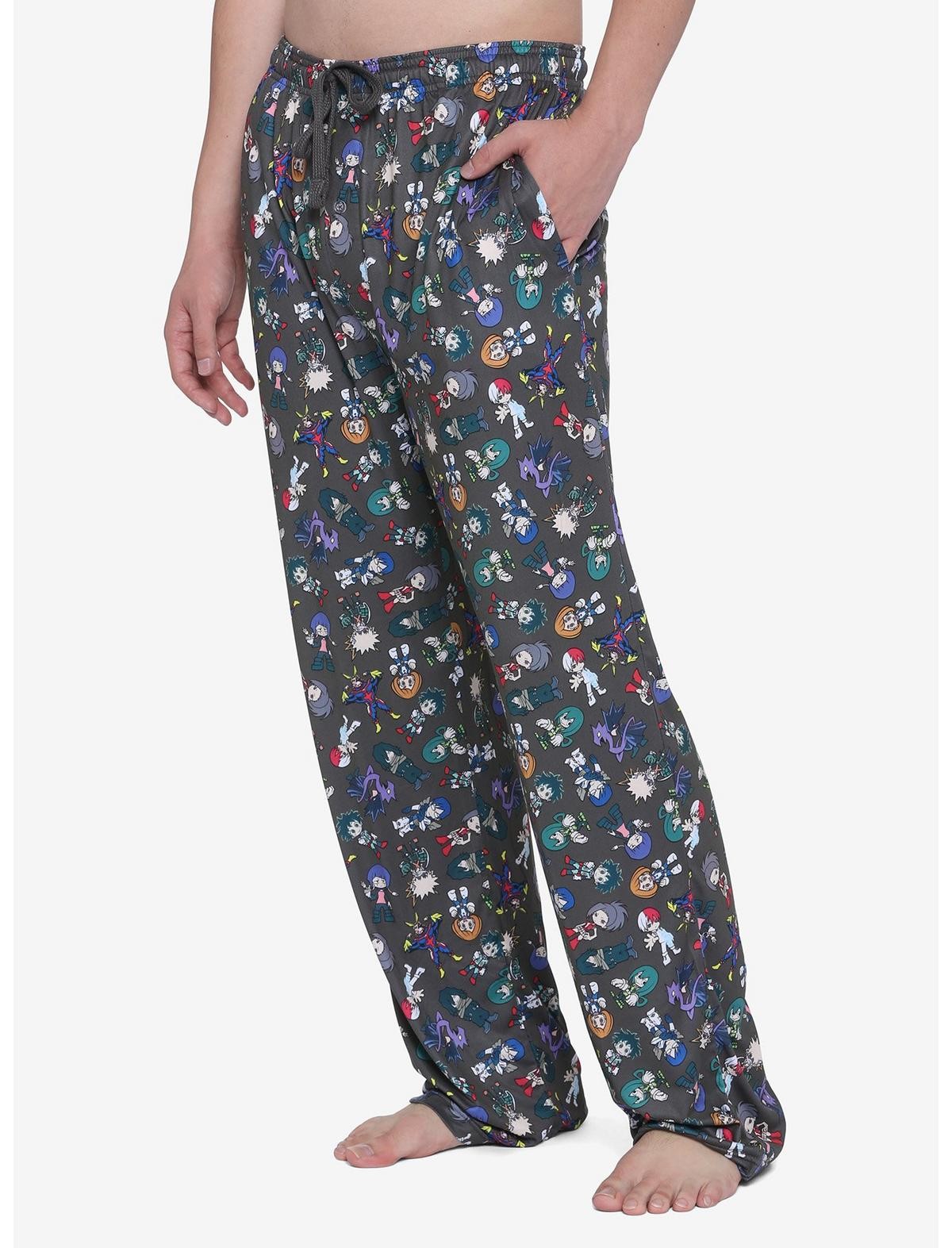 My Hero Academia Chibi All Over Anime Adult Unisex Pajama Sleep Pants